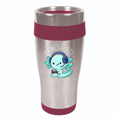 Gamesolotl Axolotl Gamer Anime Gifts Kawaii 16oz Travel Tumbler