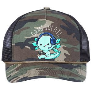 Gamesolotl Axolotl Gamer Anime Gifts Kawaii Retro Rope Trucker Hat Cap