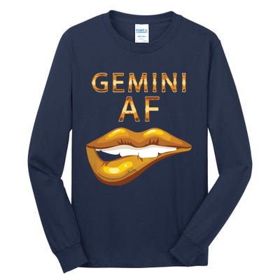 Gemini Af Gold Sexy Lip Birthday Gift Tall Long Sleeve T-Shirt