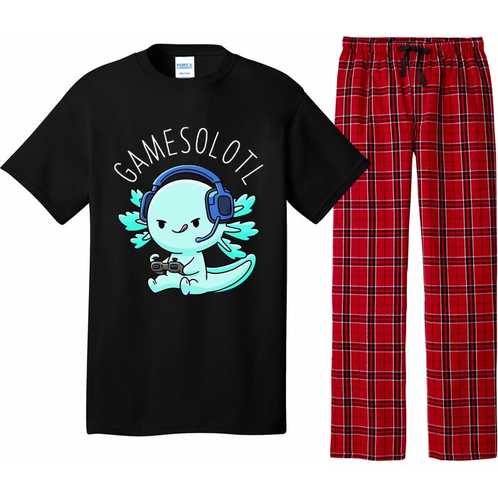 Gamesolotl Axolotl Gamer Anime Gifts Kawaii Pajama Set