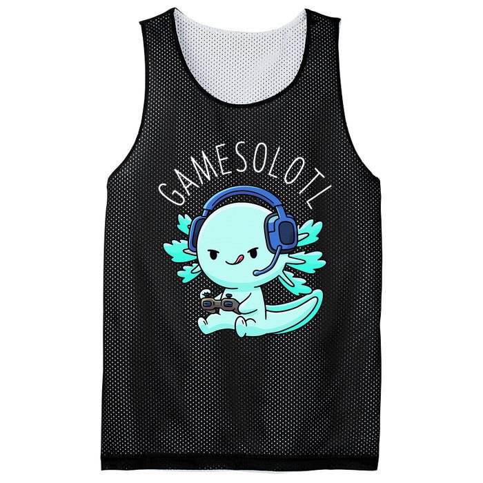 Gamesolotl Axolotl Gamer Anime Gifts Kawaii Mesh Reversible Basketball Jersey Tank