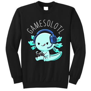 Gamesolotl Axolotl Gamer Anime Gifts Kawaii Tall Sweatshirt