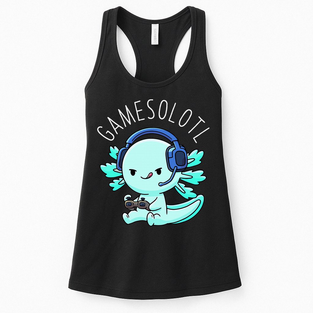 Gamesolotl Axolotl Gamer Anime Gifts Kawaii Womens Tank Top