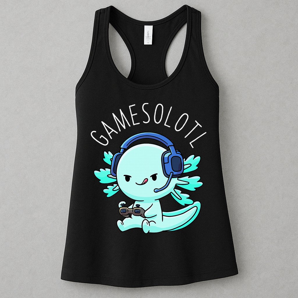 Gamesolotl Axolotl Gamer Anime Gifts Kawaii Womens Tank Top