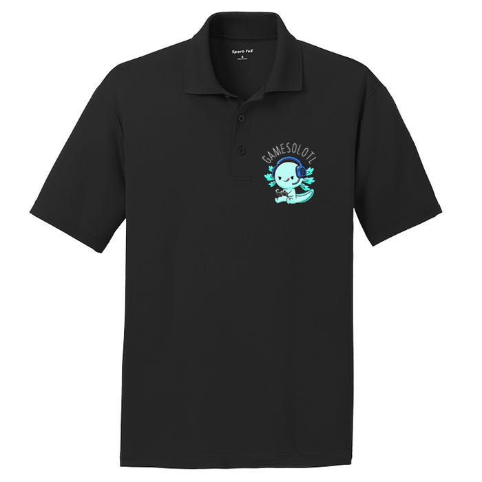 Gamesolotl Axolotl Gamer Anime Gifts Kawaii PosiCharge RacerMesh Polo