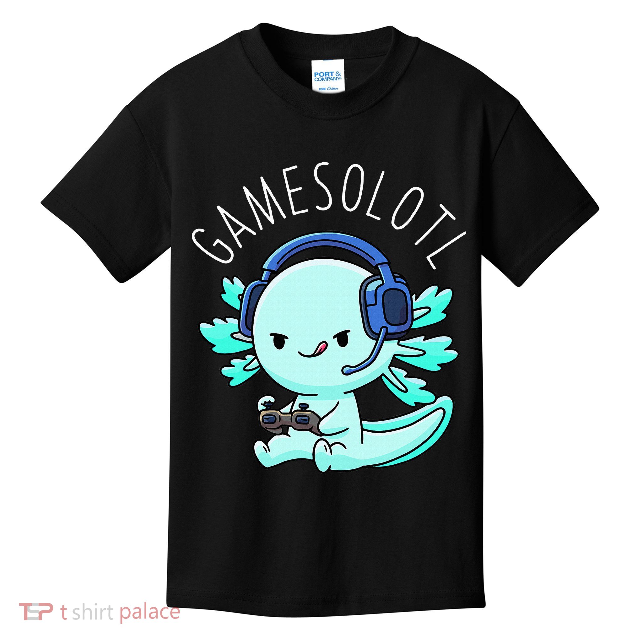 Gamesolotl Axolotl Gamer Anime Gifts Kawaii Kids T-Shirt