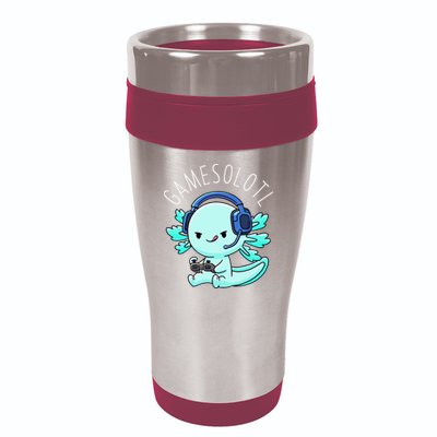 Gamesolotl Axolotl Gamer Anime Gifts Kawaii 16oz Travel Tumbler