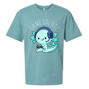 Gamesolotl Axolotl Gamer Anime Gifts Kawaii Sueded Cloud Jersey T-Shirt