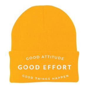 Good Attitude Good Effort Good Things Happen Knit Cap Winter Beanie