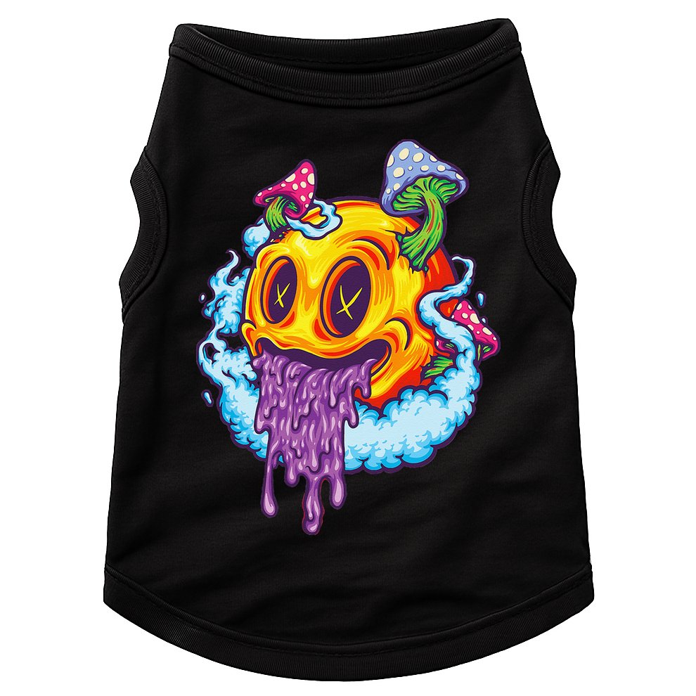 Goblincore Aesthetic Grunge Fungi Mushroom Skull Doggie Tank