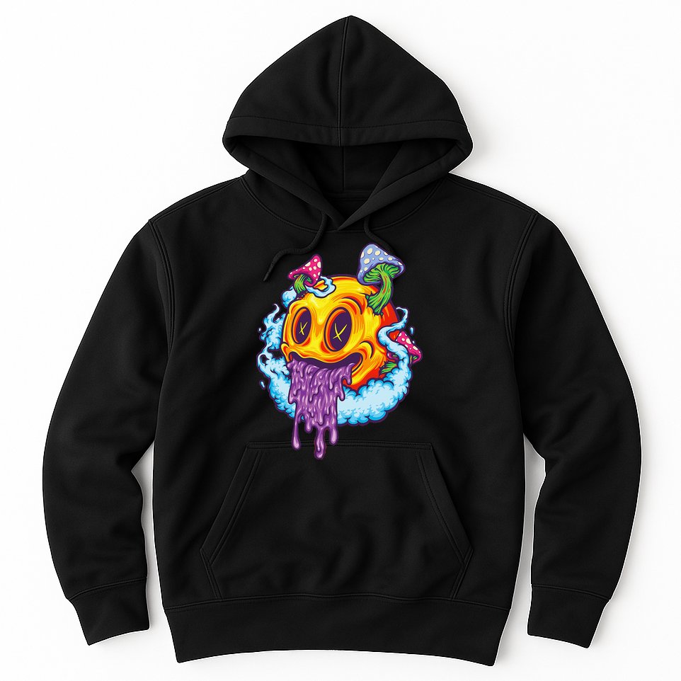 Goblincore Aesthetic Grunge Fungi Mushroom Skull Hoodie