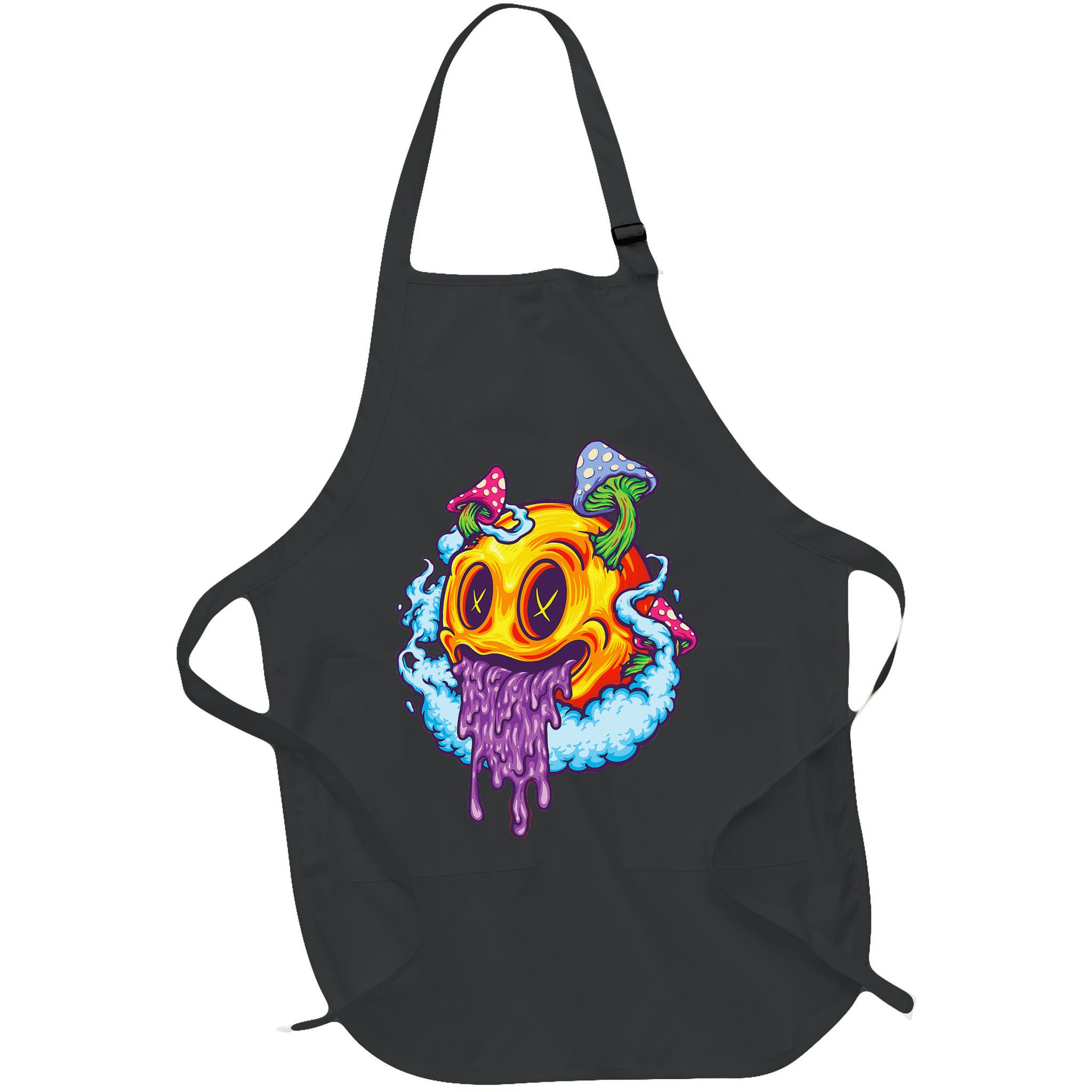 Goblincore Aesthetic Grunge Fungi Mushroom Skull Apron