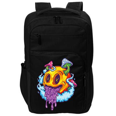 Goblincore Aesthetic Grunge Fungi Mushroom Skull Impact Tech Backpack