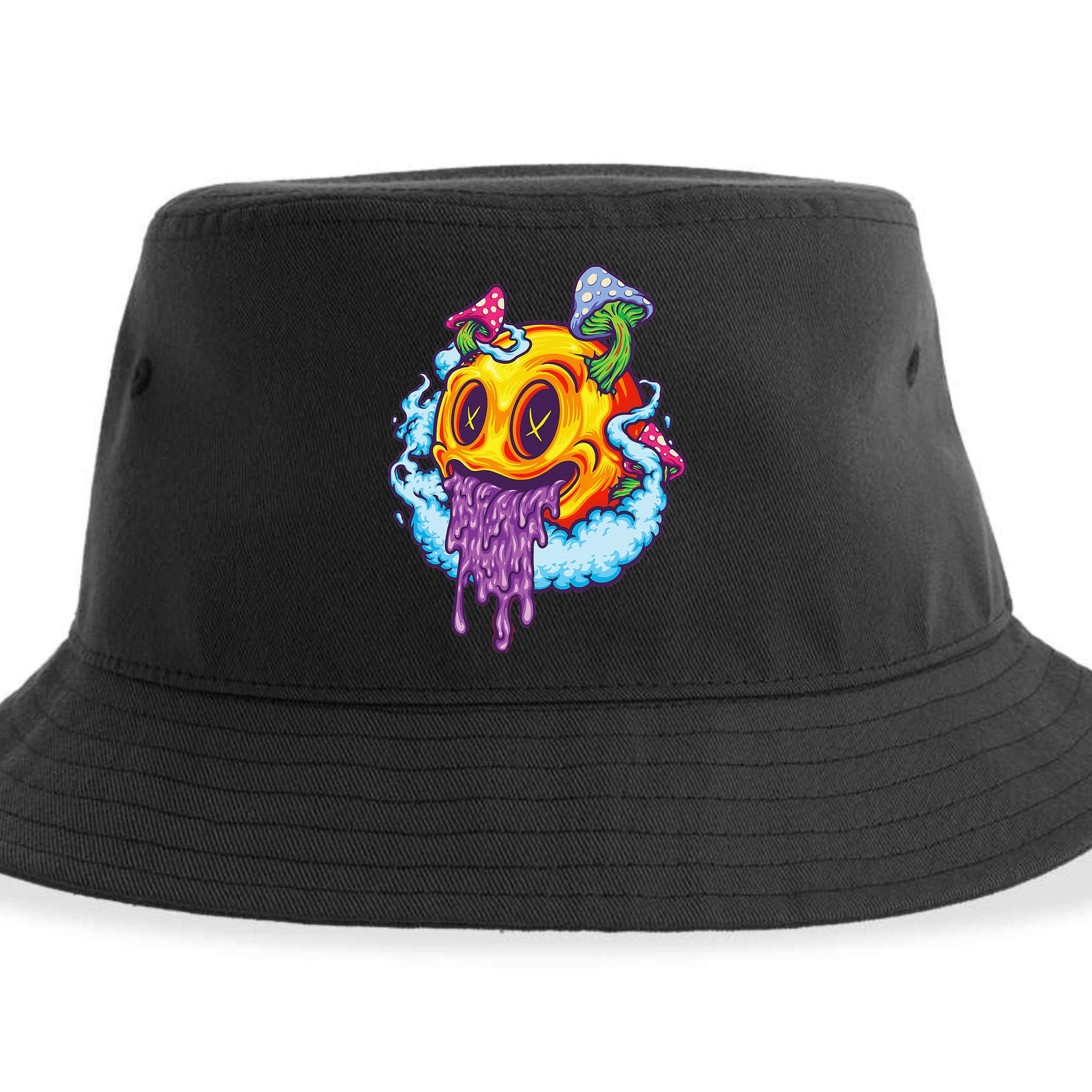Goblincore Aesthetic Grunge Fungi Mushroom Skull Sustainable Bucket Hat