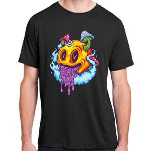 Goblincore Aesthetic Grunge Fungi Mushroom Skull Adult ChromaSoft Performance T-Shirt