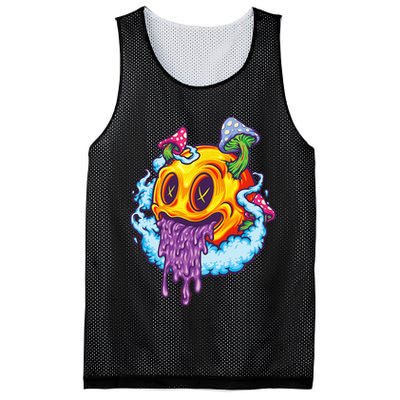 Goblincore Aesthetic Grunge Fungi Mushroom Skull Mesh Reversible Basketball Jersey Tank