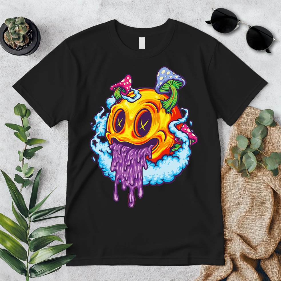 Goblincore Aesthetic Grunge Fungi Mushroom Skull Premium T-Shirt