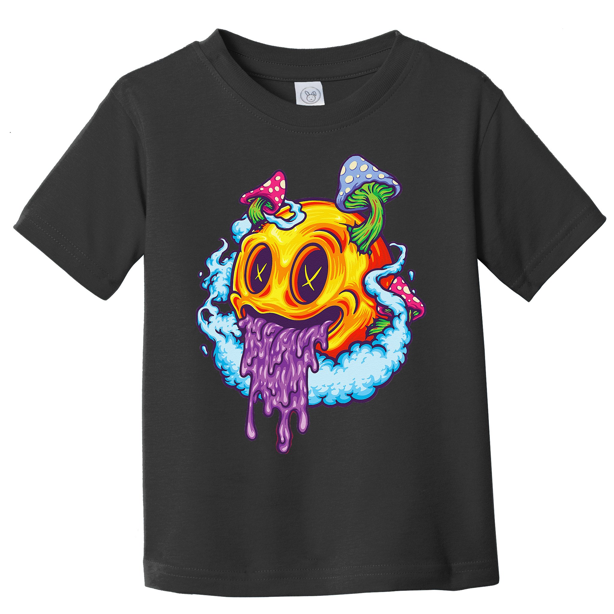 Goblincore Aesthetic Grunge Fungi Mushroom Skull Toddler T-Shirt