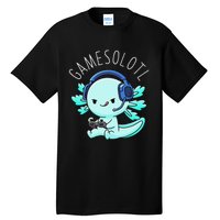 Gamesolotl Axolotl Gamer Anime Gifts Kawaii Tall T-Shirt