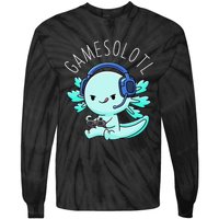 Gamesolotl Axolotl Gamer Anime Gifts Kawaii Tie-Dye Long Sleeve Shirt