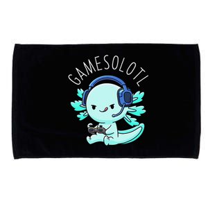 Gamesolotl Axolotl Gamer Anime Gifts Kawaii Microfiber Hand Towel