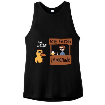 Got Any Grapes The Duck Song Funny Duck Ladies PosiCharge Tri-Blend Wicking Tank