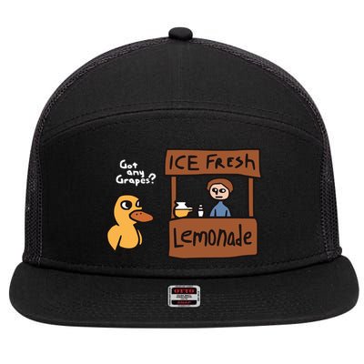 Got Any Grapes The Duck Song Funny Duck 7 Panel Mesh Trucker Snapback Hat