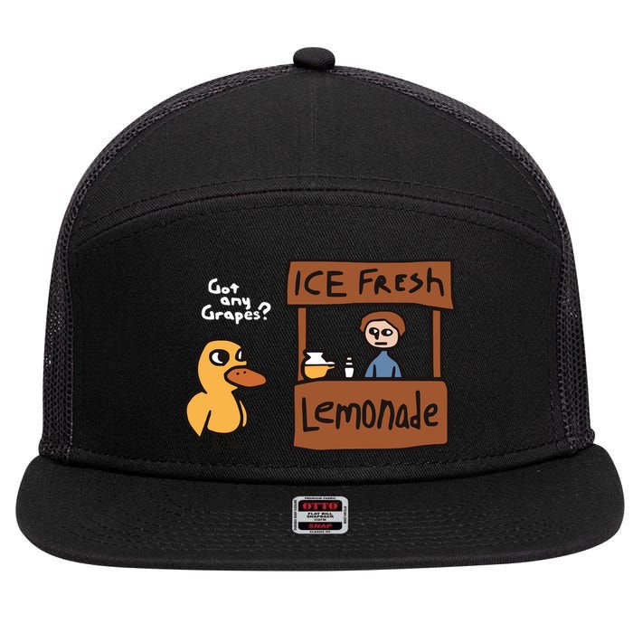 Got Any Grapes The Duck Song Funny Duck 7 Panel Mesh Trucker Snapback Hat