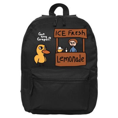 Got Any Grapes The Duck Song Funny Duck 16 in Basic Backpack