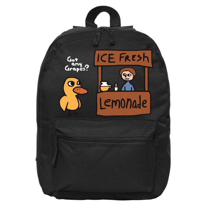 Got Any Grapes The Duck Song Funny Duck 16 in Basic Backpack