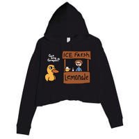 Got Any Grapes The Duck Song Funny Duck Crop Fleece Hoodie