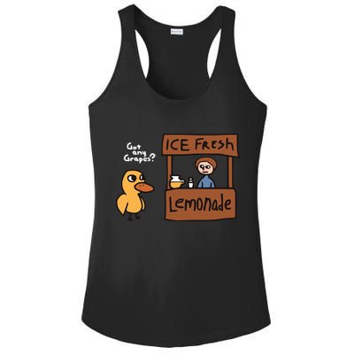 Got Any Grapes The Duck Song Funny Duck Ladies PosiCharge Competitor Racerback Tank