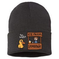 Got Any Grapes The Duck Song Funny Duck Sustainable Knit Beanie