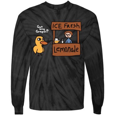 Got Any Grapes The Duck Song Funny Duck Tie-Dye Long Sleeve Shirt