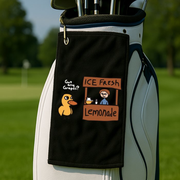 Got Any Grapes The Duck Song Funny Duck Golf Towel