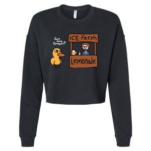 Got Any Grapes The Duck Song Funny Duck Cropped Pullover Crew