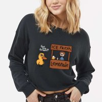 Got Any Grapes The Duck Song Funny Duck Cropped Pullover Crew