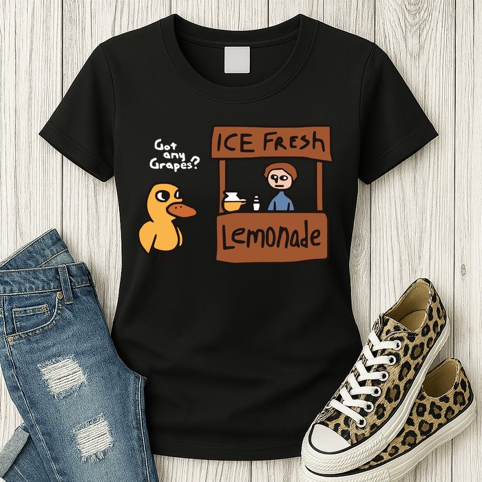Got Any Grapes The Duck Song Funny Duck Womens T-Shirt