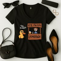 Got Any Grapes The Duck Song Funny Duck Women's V-Neck T-Shirt