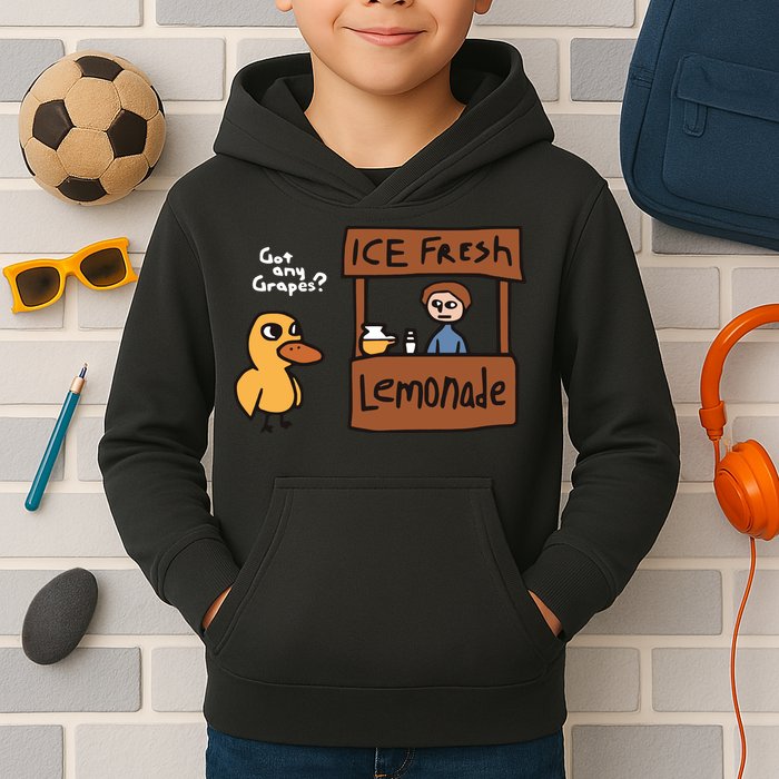 Got Any Grapes The Duck Song Funny Duck Kids Hoodie