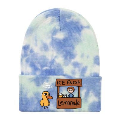 Got Any Grapes The Duck Song Funny Duck Tie Dye 12in Knit Beanie