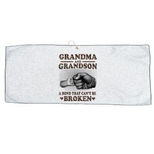 Grandma and Grandson A Bond That Can't Be Broken Mother Day Large Microfiber Waffle Golf Towel