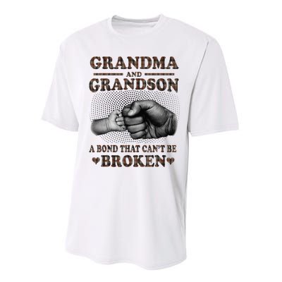 Grandma and Grandson A Bond That Can't Be Broken Mother Day Performance Sprint T-Shirt