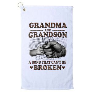 Grandma and Grandson A Bond That Can't Be Broken Mother Day Platinum Collection Golf Towel