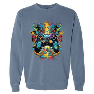 Gamer Aesthetic Graphic Gaming Video Garment-Dyed Sweatshirt