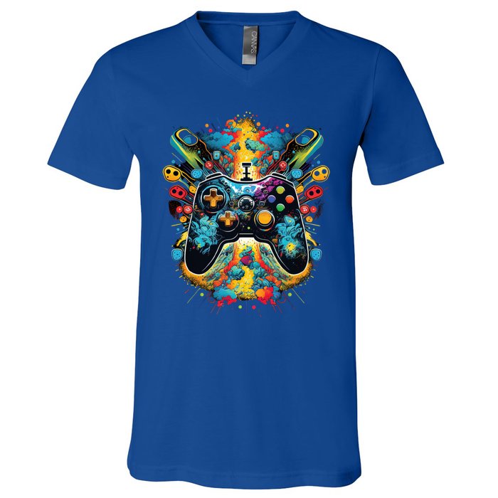 Gamer Aesthetic Graphic Gaming Video V-Neck T-Shirt