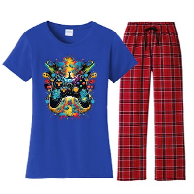 Gamer Aesthetic Graphic Gaming Video Women's Flannel Pajama Set