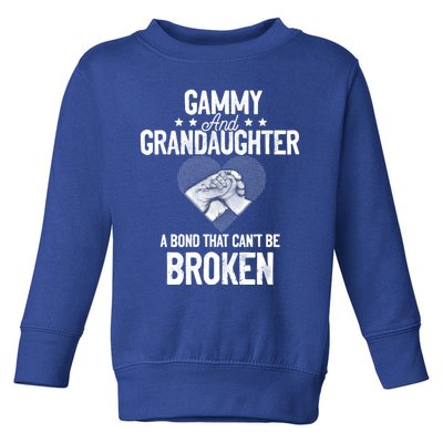 Gammy And Granddaughter A Bond That Can't Be Broken Gift Toddler Sweatshirt