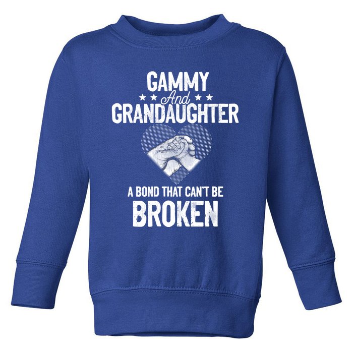 Gammy And Granddaughter A Bond That Can't Be Broken Gift Toddler Sweatshirt