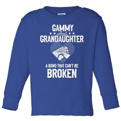 Gammy And Granddaughter A Bond That Can't Be Broken Gift Toddler Long Sleeve Shirt